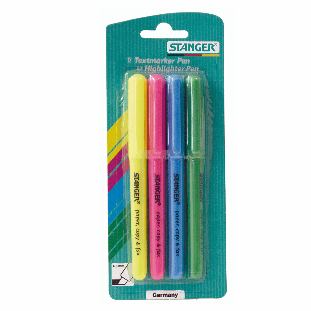 Набір з 4-х маркерів текстових 1-3 мм Stanger (180009900)